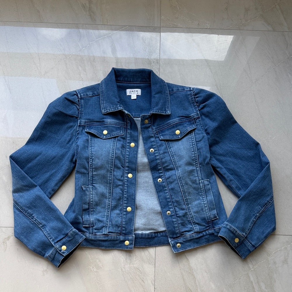 Jack Denim Indigo Jean Jacket with Brass Accents